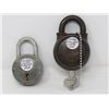 Image 1 : 2 VINTAGE LOCKS 1-BRASS W/ KEY, 1 MASTER # 326, MILWAUKEE #47