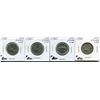Image 1 : 4 CNDN SILVER QUARTERS 1950, 1965, 1967, 1968