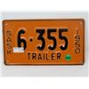 Image 1 : 1950 SK TRAILER LICENSE PLATE