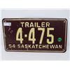 Image 1 : 1954 SK TRAILER LICENSE PLATE