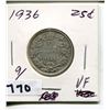 Image 1 : 1936 CNDN SILVER QUARTER  SCARCE