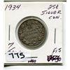 Image 1 : 1934 CNDN SILVER QUARTER