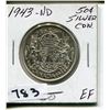 Image 1 : 1943 ND CND SILVER 50 CENT PC