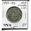 Image 1 : 1943 ND CND SILVER 50 CENT PC