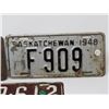 Image 3 : 3 SASK LICENSE PLATES 2-1948, 1-1949
