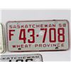 Image 3 : 3 SASK LICENSE PLATES 1955, F1958, 1959