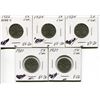 Image 1 : 5 CNDN NICKELS, 1922 NEAR S, 2-1924, 2-1927
