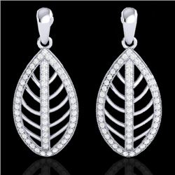 2 CTW Micro Pave VS/SI Diamond Designer Earrings 18K White Gold - REF-170T2M - 21474