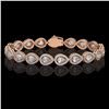 Image 1 : 12.38 CTW Pear Diamond Designer Bracelet 18K Rose Gold - REF-2270Y4K - 42645