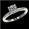 Image 2 : 1.03 CTW Certified H-SI/I Quality Diamond Solitaire Engagement Ring 10K White Gold - REF-216T4M - 36
