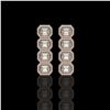 Image 1 : 5.33 CTW Emerald Cut Diamond Designer Earrings 18K Rose Gold - REF-1125W6F - 42792