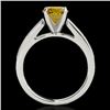 Image 2 : 1.25 CTW Certified Si/I Fancy Intense Yellow Diamond Solitaire Ring 10K White Gold - REF-158X2T - 35