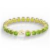 Image 4 : 40 CTW Peridot & Micro Pave VS/SI Diamond Halo Bracelet 14K Yellow Gold - REF-259X8T - 23318