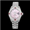 Image 2 : Rolex Ladies Stainless Steel, Diam Dial & Diam/Ruby Bezel, Sapphire Crystal - REF-426K6T