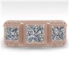 Image 1 : 2 CTW Past Present Future VS/SI Princess Diamond Ring 18K Rose Gold - REF-481X6T - 36068