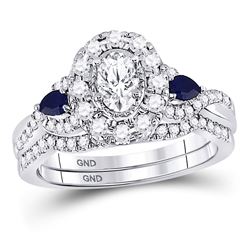 1.06 CTW Diamond Ring 14KT White Gold - REF-194N2X