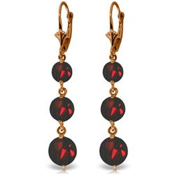 Genuine 7.2 ctw Garnet Earrings Jewelry 14KT Rose Gold - REF-42H6X