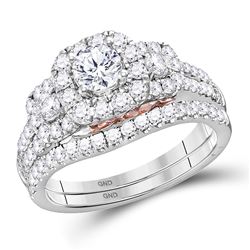 1.5 CTW Diamond Bellissimo Bridal Engagement Ring 14KT Two-tone Gold - REF-210N2F