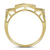 Image 2 : 0.78 CTW Diamond Symmetrical Square Cluster Ring 10KT Yellow Gold - REF-75Y2X