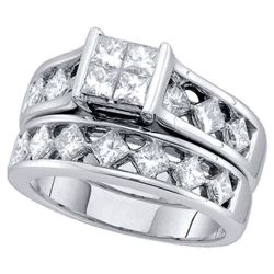 2 CTW Princess Diamond Bridal Engagement Ring 14KT White Gold - REF-292F5N