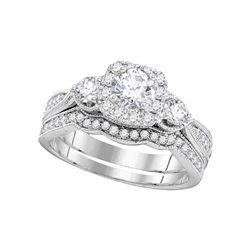 1 CTW Diamond Bridal Wedding Engagement Ring 14k White Gold - REF-194W9K