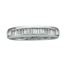0.50 CTW Diamond Wedding Anniversary Ring 14KT White Gold - REF-28Y4X