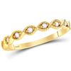 Image 1 : 0.10 CTW Diamond Stackable Ring 14KT Yellow Gold - REF-19H4M