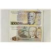 Image 1 : BRAZIL (1988) 10 & 1000 CRUZADOS BILLS CRISP UNC