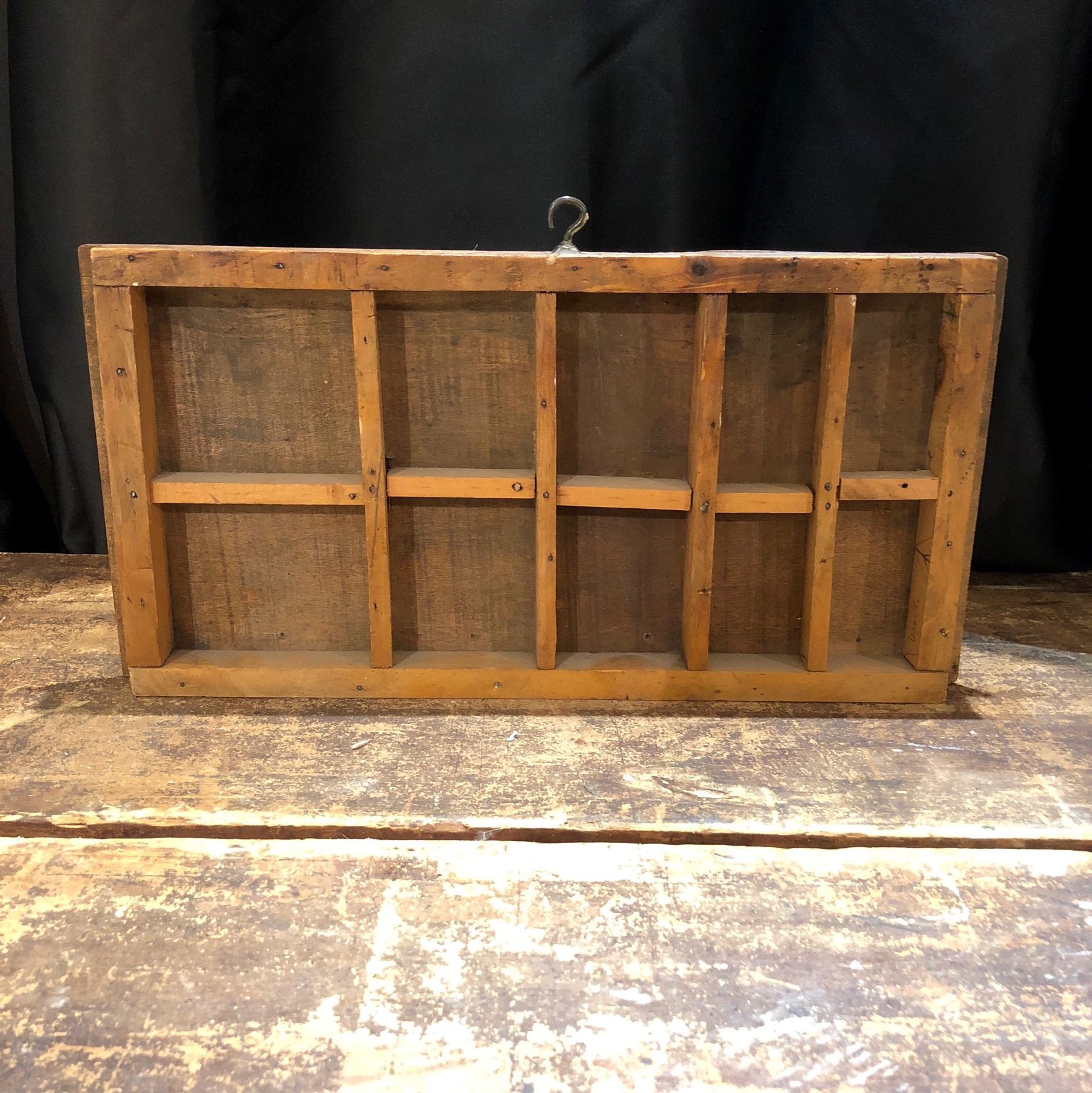 Antique Handmade Small Wall Display Shelf