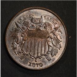 1870 TWO CENT PIECE  CH BU