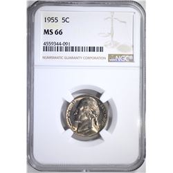 1955 JEFFERSON NICKEL NGC MS66