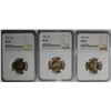Image 1 : 3 - 1956 JEFFERSON NICKELS NGC MS66