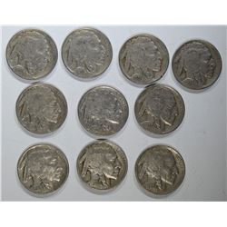 10-1931-S BUFFALO NICKELS, VG-FINE
