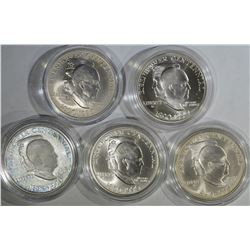 5 EISENHOWER COMMEM SILVER DOLLARS