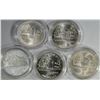 Image 2 : 5 EISENHOWER COMMEM SILVER DOLLARS