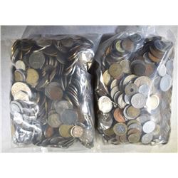 OVER 21 POUNDS WELL MIXED FOREIGN COINS