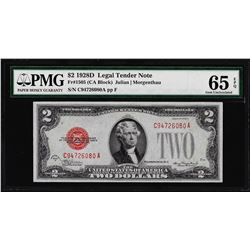 1928D $2 Legal Tender Note Fr.1505 PMG Gem Uncirculated 65EPQ