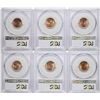 Image 2 : Lot of 1950-1955 Lincoln Wheat Cent Coins PCGS MS65RD