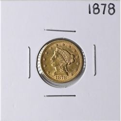 1878 $2 1/2 Liberty Head Quarter Eagle Gold Coin