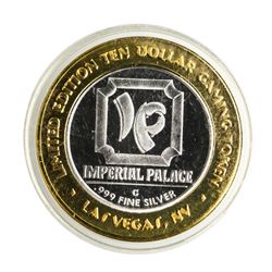 .999 Silver Imperial Palace Las Vegas, NV $10 Casino Limited Edition Gaming Toke