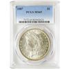 Image 1 : 1887 $1 Morgan Silver Dollar Coin PCGS MS65