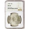 Image 1 : 1898 $1 Morgan Silver Dollar Coin NGC MS64
