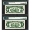 Image 2 : Lot of (2) Consecutive 1953B $2 Legal Tender Notes Fr.1511 PMG Gem Uncirculated