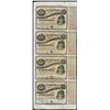 Image 1 : Uncut Sheet of (4) State of Louisiana Baby Bond Obsolete Notes