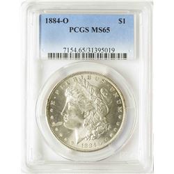1884-O $1 Morgan Silver Dollar Coin PCGS MS65