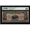 Image 1 : 1901 $10 Bison Legal Tender Note Fr.114 PMG Very Good 10