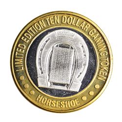 .999 Silver Binions Horseshoe Las Vegas $10 Casino Limited Edition Gaming Token