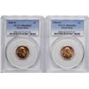 Image 1 : Lot of (2) 1960-D Small Date Lincoln Wheat Cent Coins PCGS MS66RD