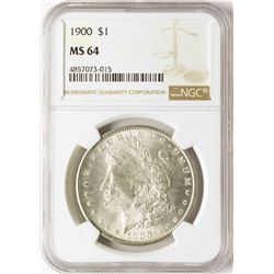 1900 $1 Morgan Silver Dollar Coin NGC MS64