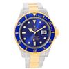 Image 1 : Rolex Submariner Steel Blue Dial 18K Yellow Gold Mens Watch